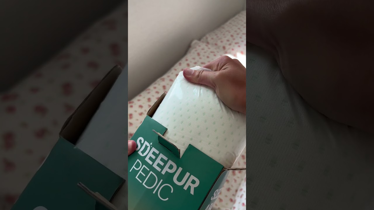 Comfiest pillow ever #AD i’m about to have the best sleep!! 😌☁️🤍#unboxing #asmr #relaxing