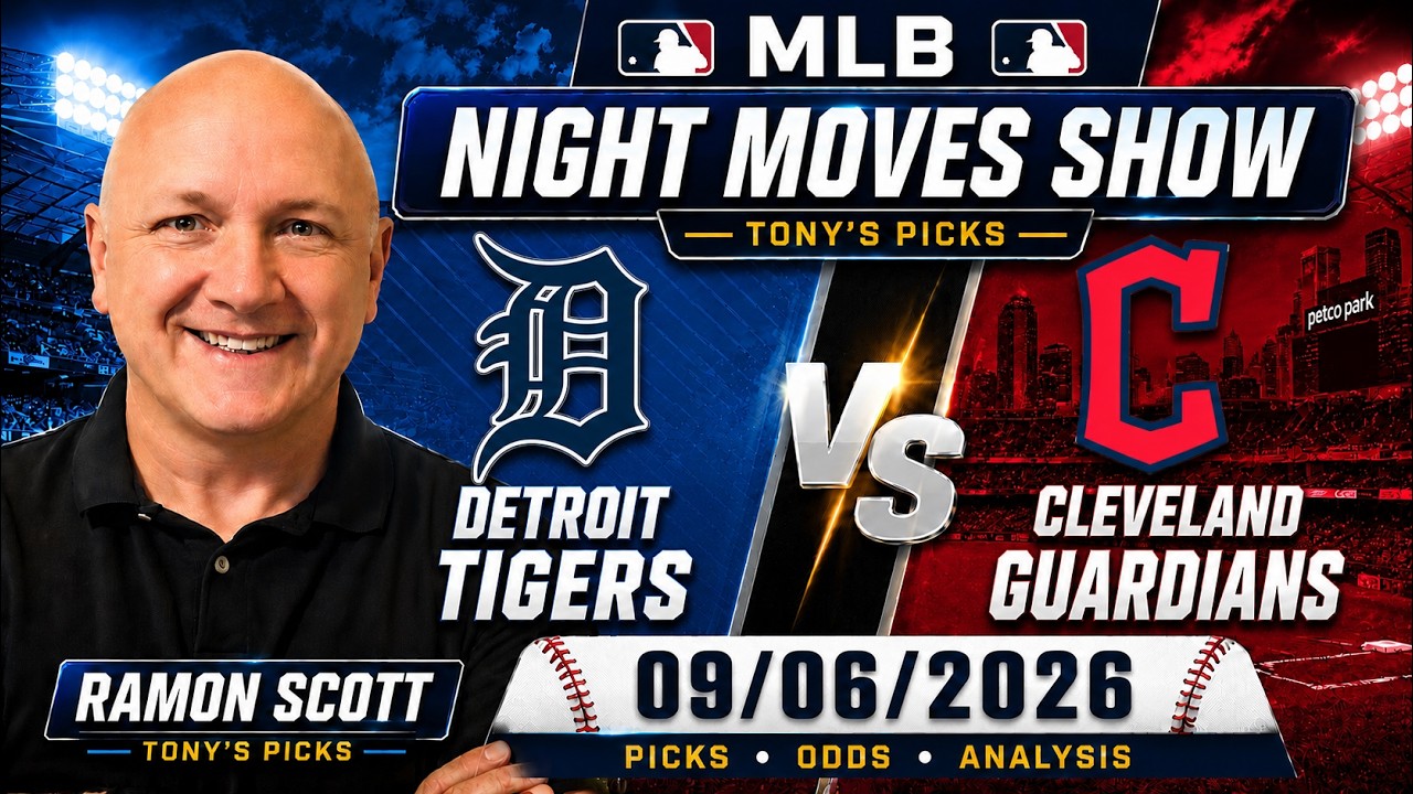 Tigers vs Guardians MLB Betting Odds & Picks, 9/6/26 | Night Moves Show