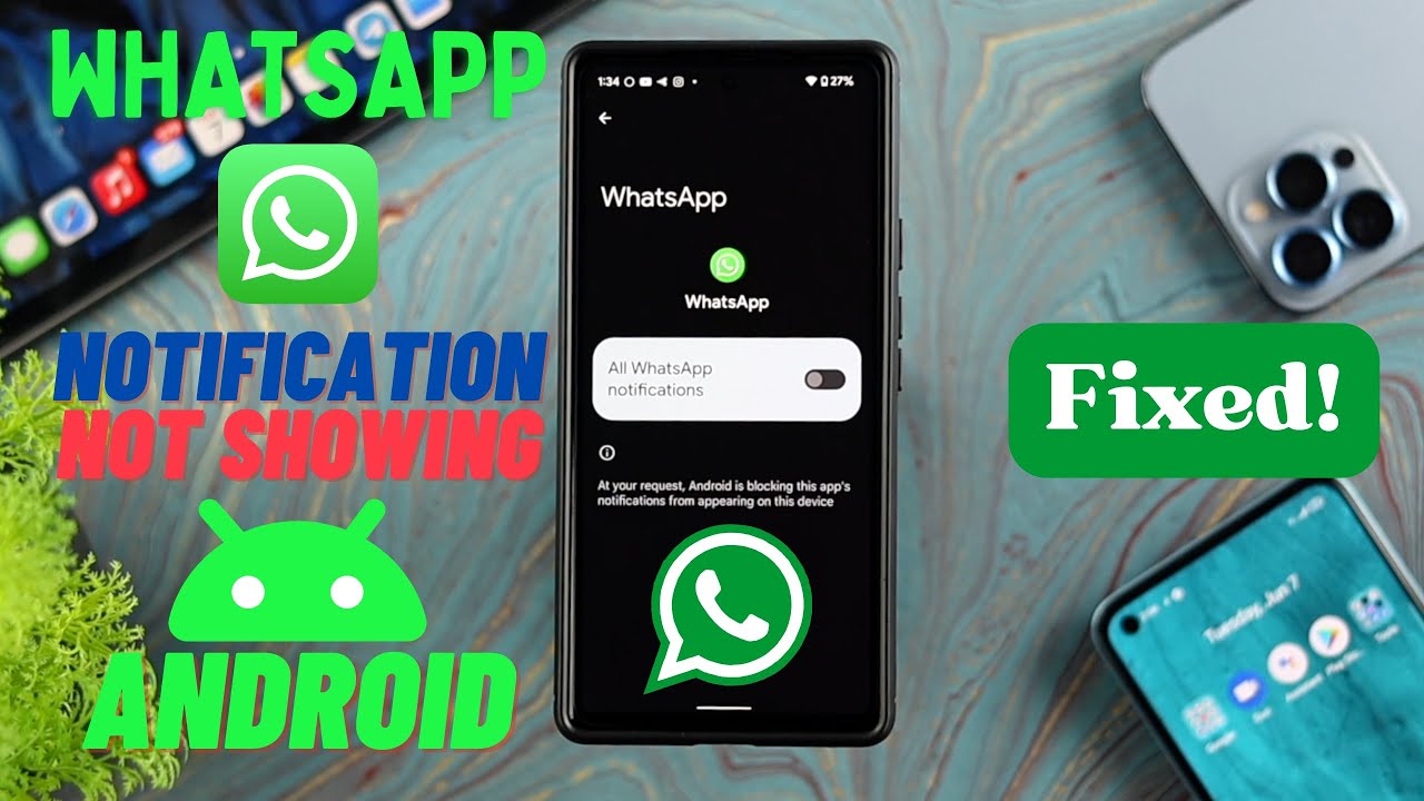 Как исправить ошибку «Уведомление WhatsApp не отображается на телефоне Android»! [Главный экран]