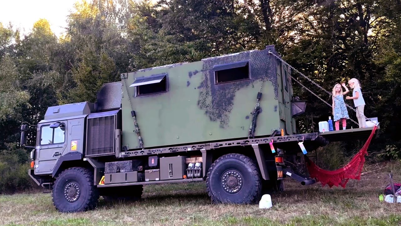 Кемпер MAN HX60 XXL для летнего отдыха, отличные друзья с дочерьми.