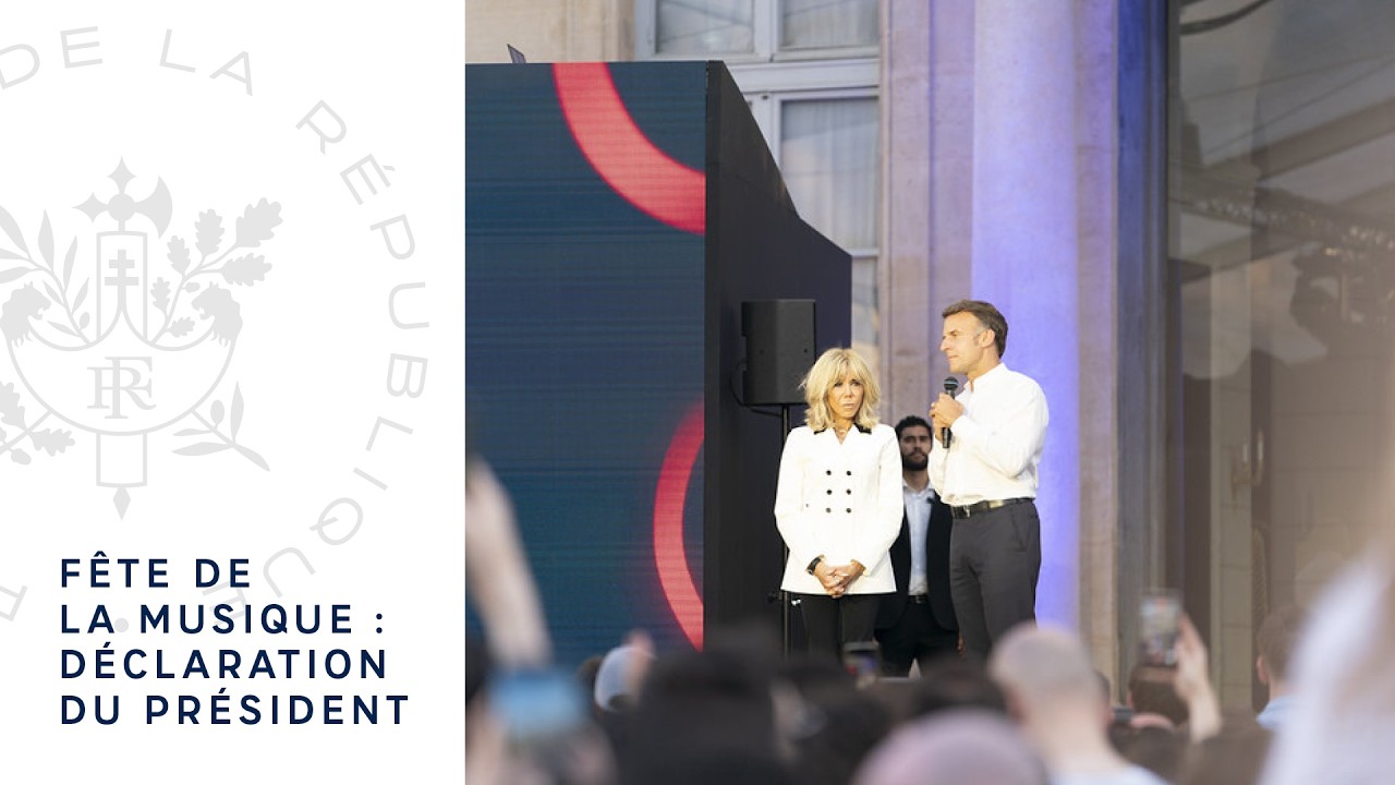 F&ecirc;te de la musique : d&eacute;claration du Pr&eacute;sident Emmanuel Macron.