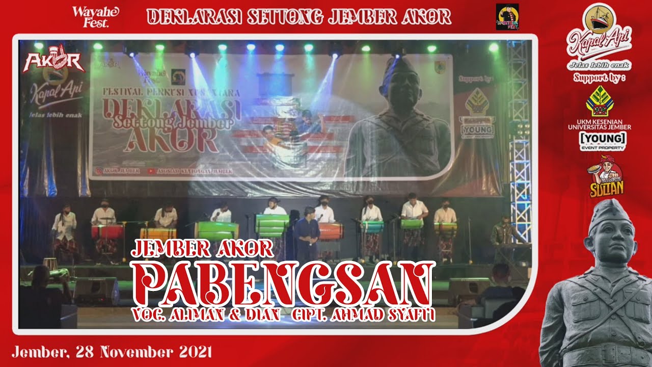 Live Perform Jember Akor - Pabengsan - VOC. Aliman