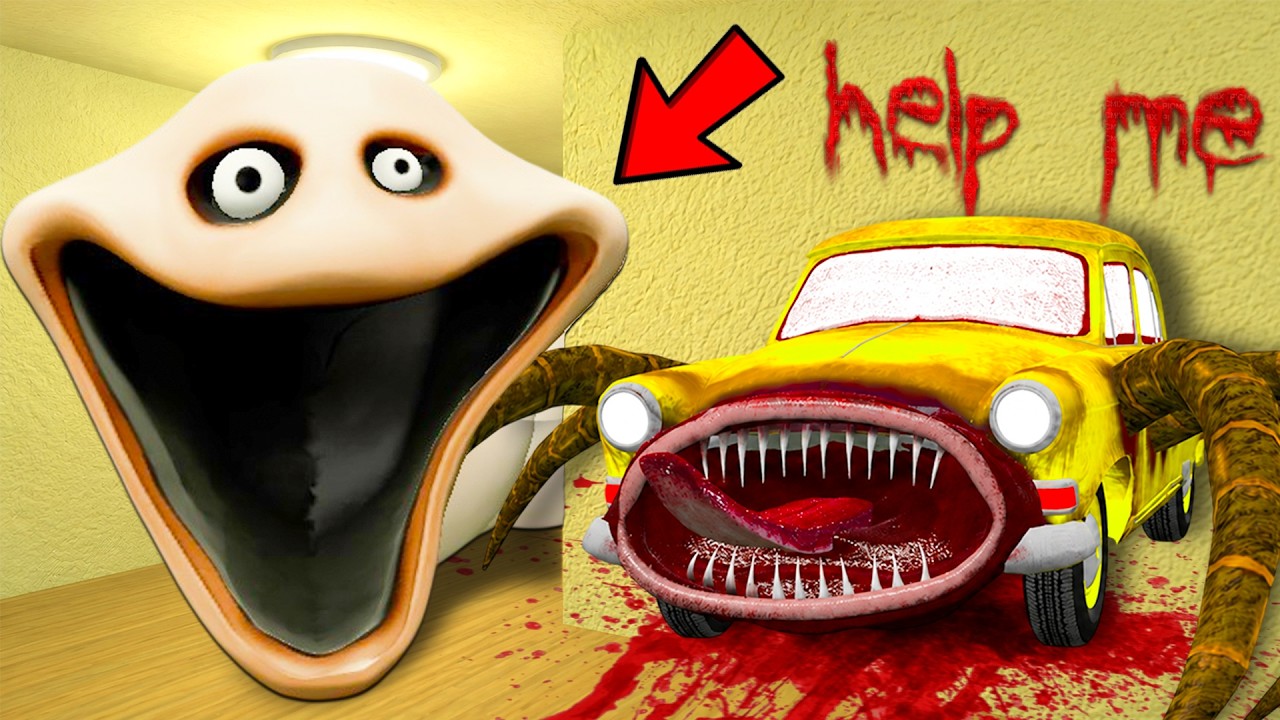 CAR EATER GOT HURT BY HUNGRY WORM In Garry's Mod