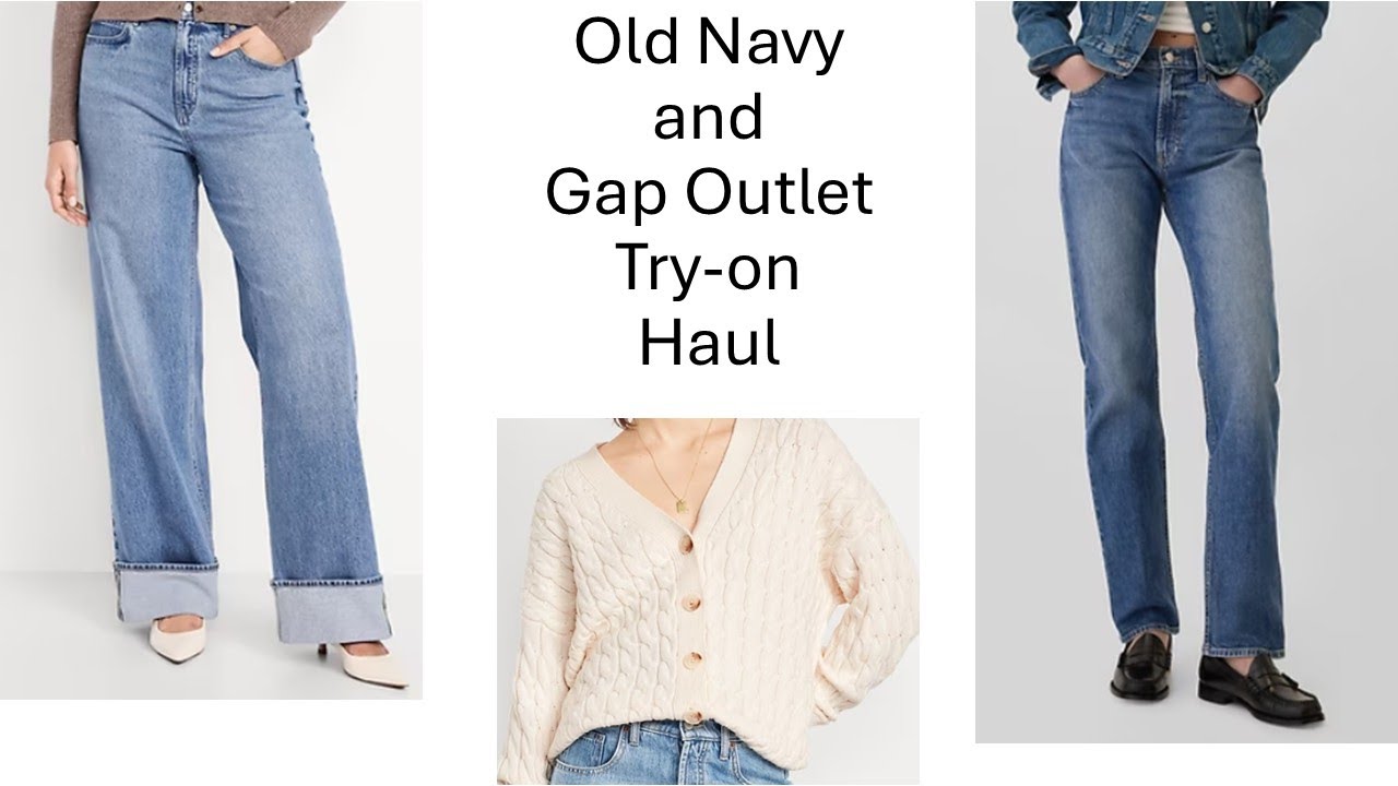 August 2025 Old Navy and Gap Outlet Denim Try on Haul