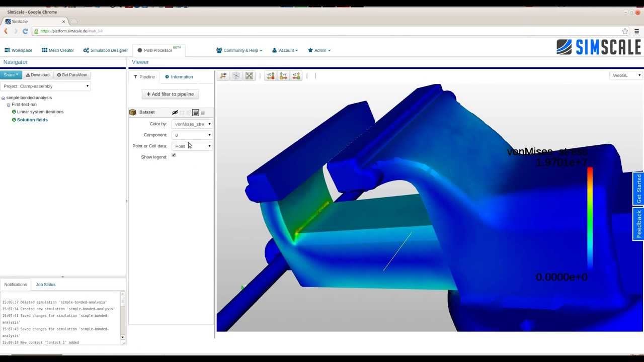 Static Structural Analysis of a CAD Assembly (bench vice)