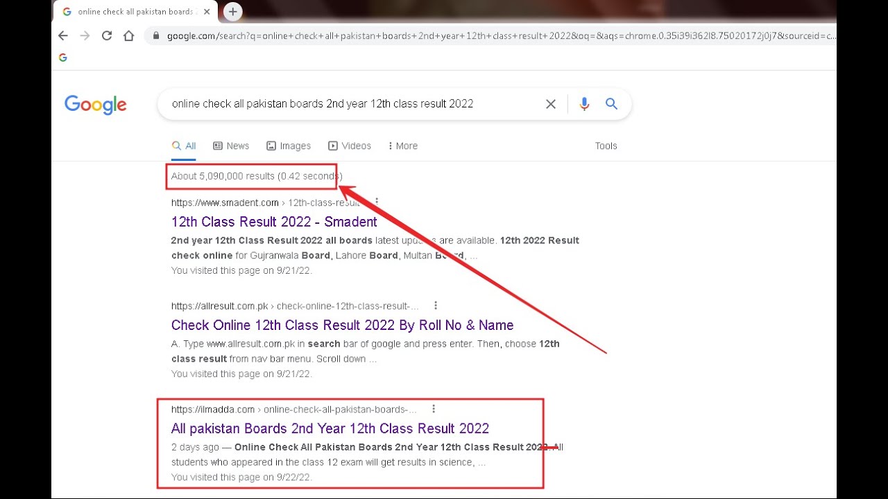 How to Check Online 12th Class 2nd Year Result 2022 BISE Rawalpindi Board