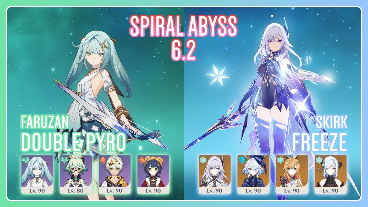 C6 Faruzan Double Pyro & C0 Skirk Freeze | Spiral Abyss 6.2 | Genshin Impact