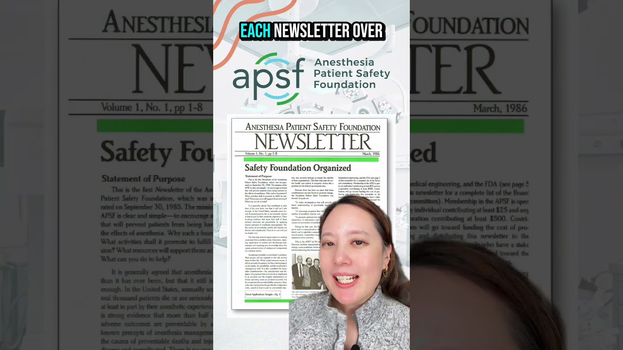 🤔 Many of the problems in anesthesia patient safety have continued to persist.