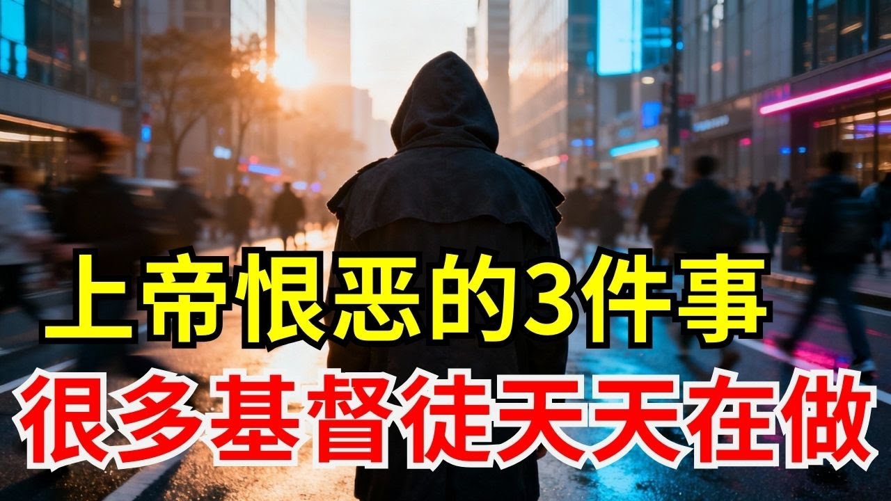 【 上帝最恨恶的3件事 - 很多基督徒天天都在做，却不当回事！】基督徒必须停止的3件错事 l 人类精神世界的大变革 l 装备生命