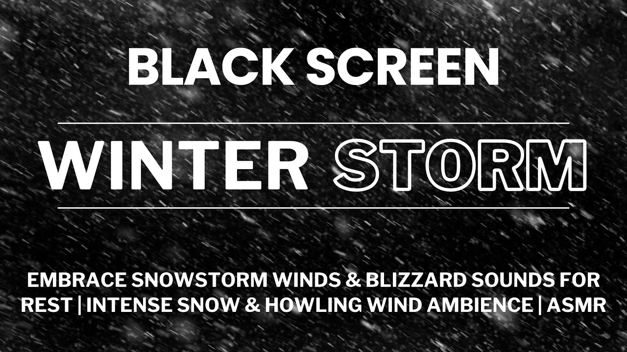 Embrace Snowstorm Winds & Blizzard Sounds for Rest | Intense Snow & Howling Wind Ambience | ASMR