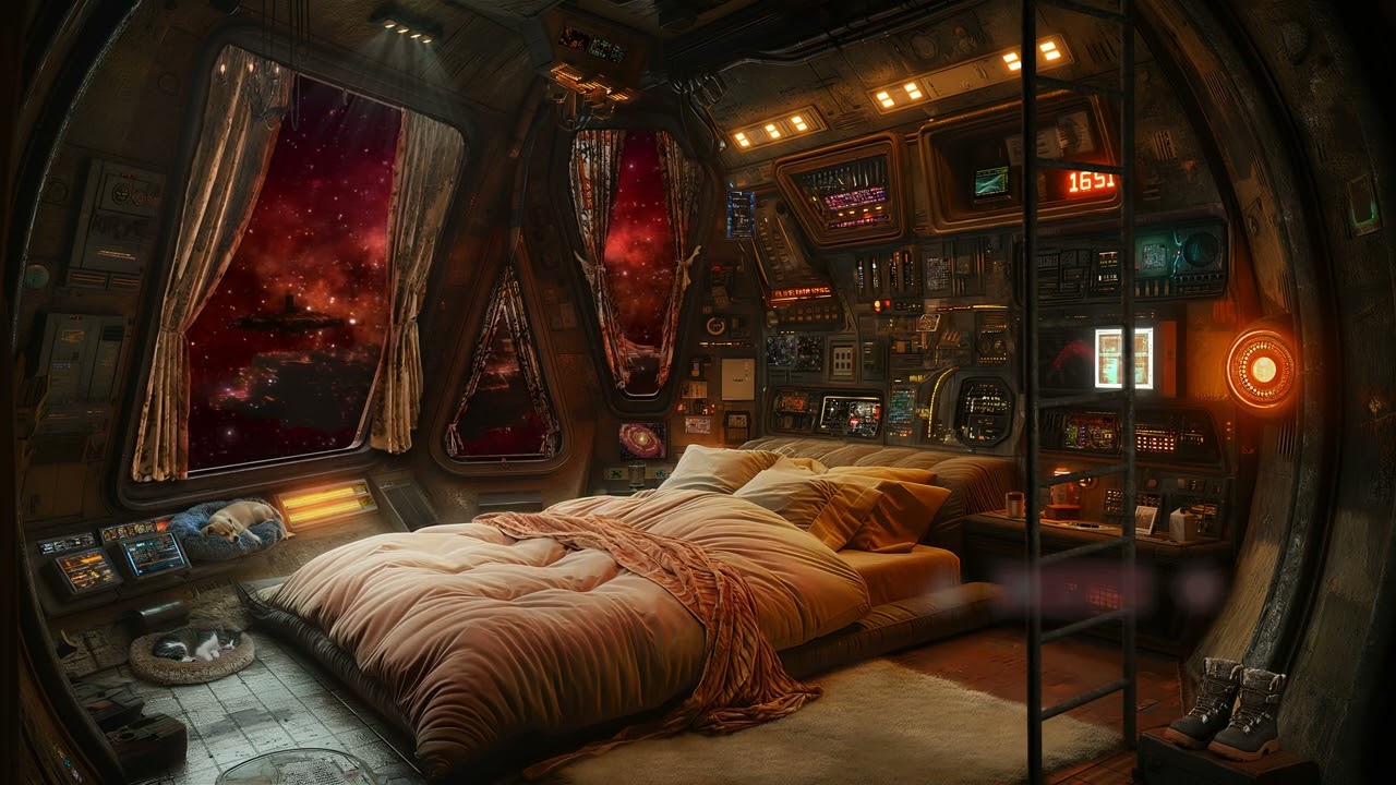 Scarlet Expanse | Deep Space Mission | Relaxing Sounds of Space Travel in your Bedroom | 4K | 10 hrs