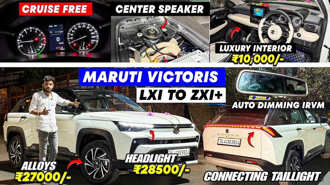MARUTI VICTORIS LXI MODIFICATION WITH PRICE✅MARUTI VICTORIS TOP MODEL HEADLIGHT😱VICTORIS BASE TO TOP