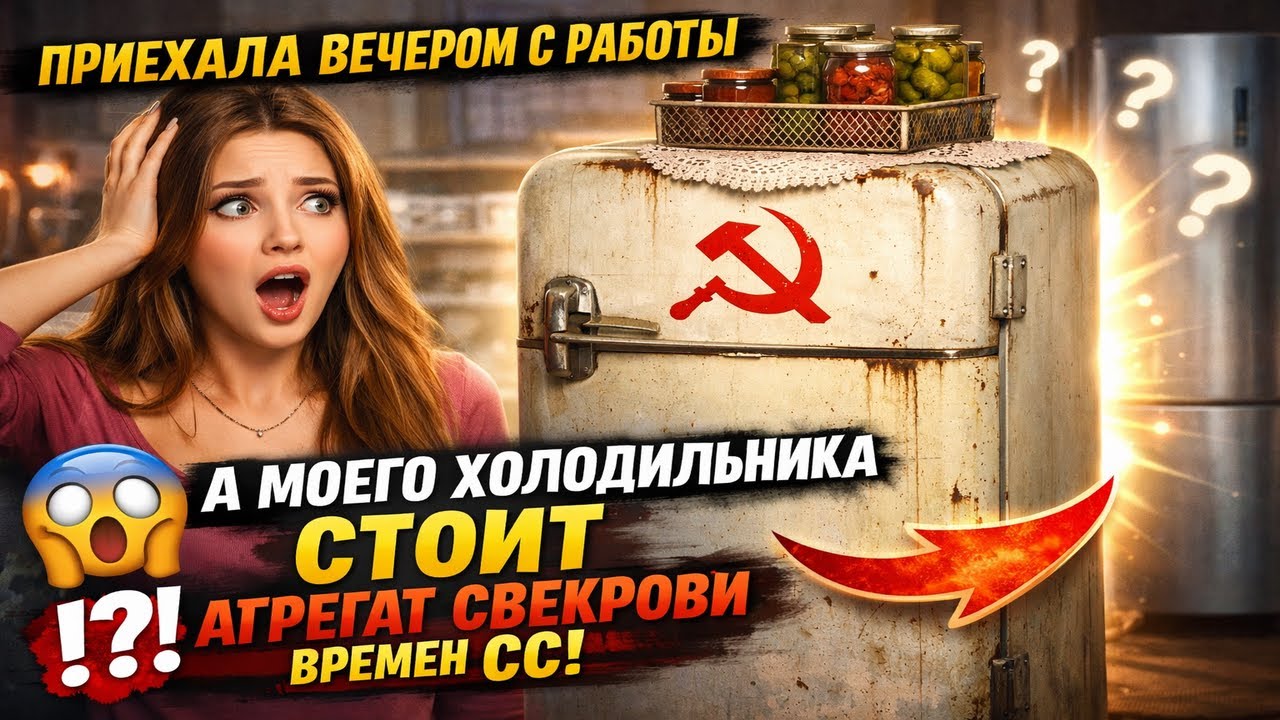 ПРИЕХАЛА ВЕЧЕРОМ С РАБОТЫ, А ВМЕСТО МОЕГО НОВЕНЬКОГО ХОЛОДИЛЬНИКА СТОИТ АГРЕГАТ СВЕКРОВИ ВРЕМЕН СС
