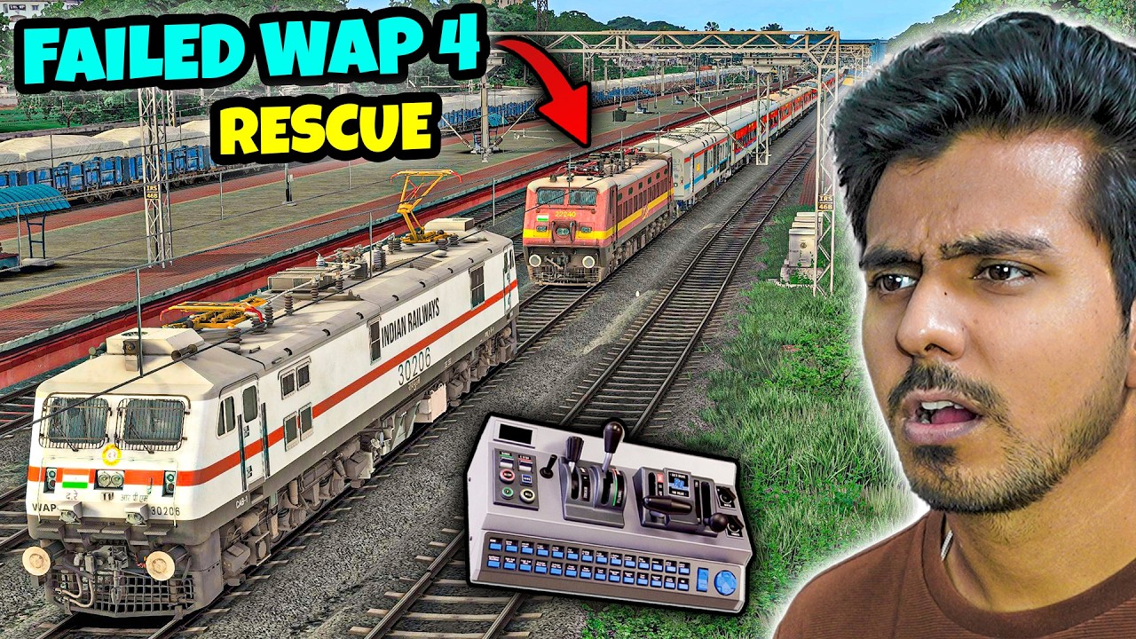 RESCUED a WAP 4 Loco with WAP-7 in INDIAN TRAIN GAME
