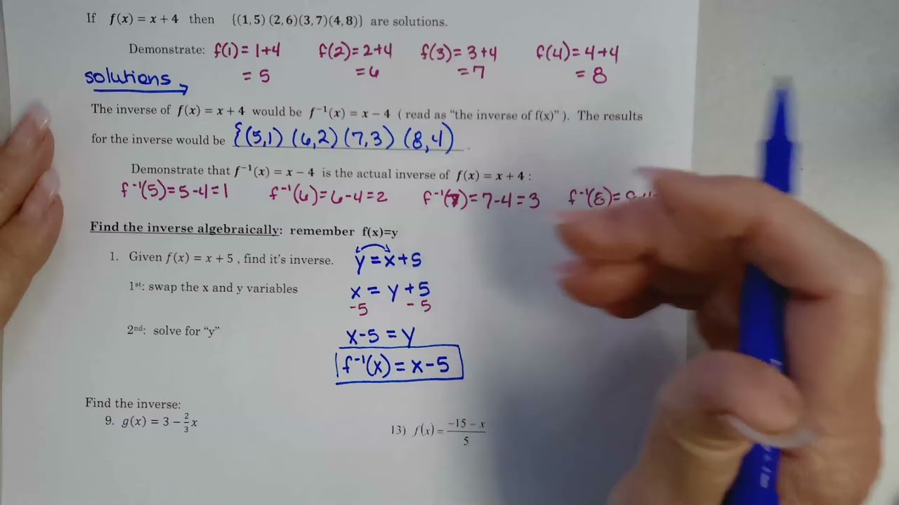 Notes 4 3 Inverse functions