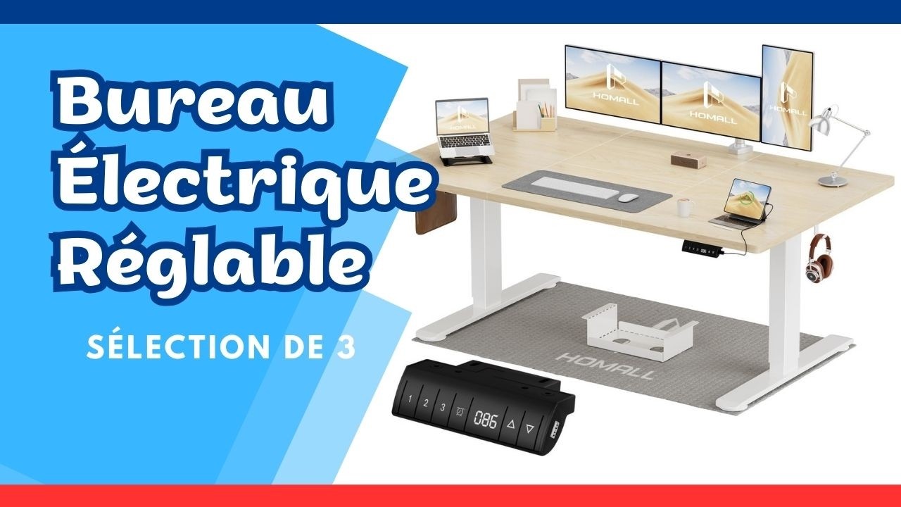 Quel est le meilleur petit bureau assis debout ❤️ Bureau Électrique Réglable