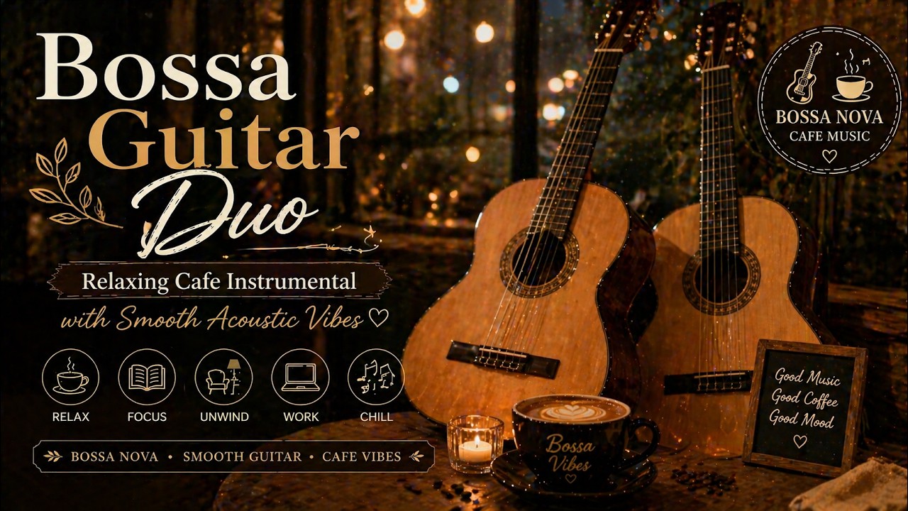 บอสซากีตาร์คู่ | Bossa Guitar Duo เพลงบรรเลงฟังสบาย สไตล์คาเฟ่