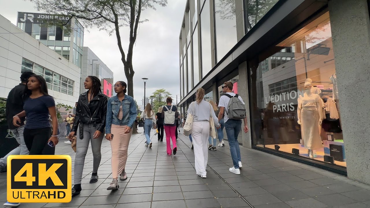 Rotterdam Centrum Busiest Shopping Street Walktour nl