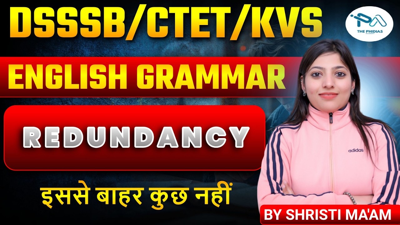 REDUNDANCY IDSSSBI KVS  2026 ENGLISH BY SRISHTI MA'AM