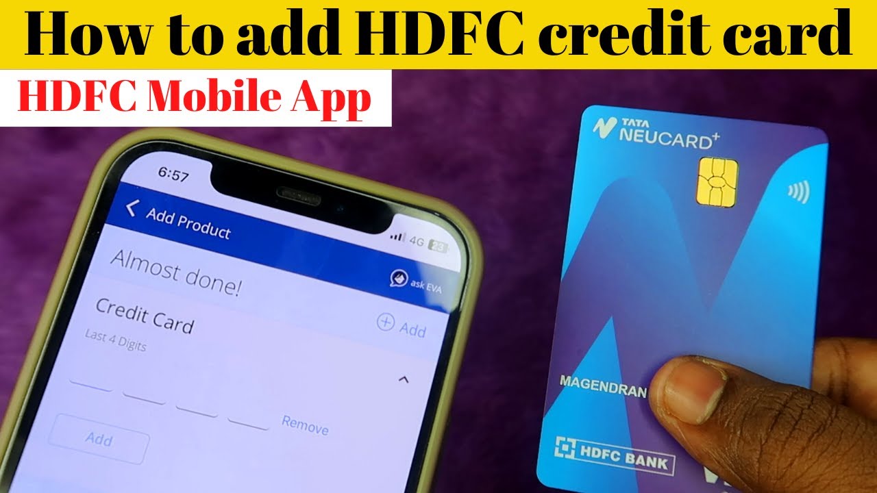 How to add hdfc credit card to hdfc mobile app | HDFC Tata Neucard Plus