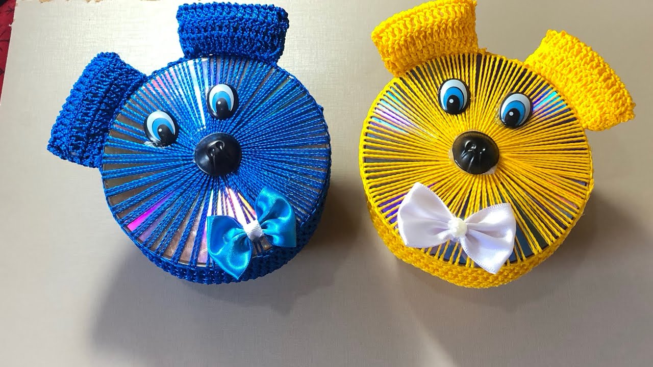 Porta treco ursinho,feito com material reciclável 🥰