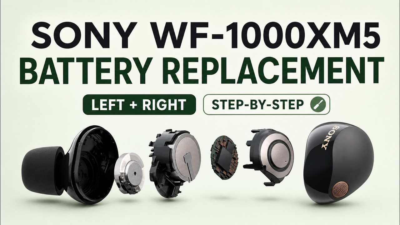 Sony WF-1000XM5 Battery Replacement (Left + Right) &ndash; Step-by-Step Repair Guide