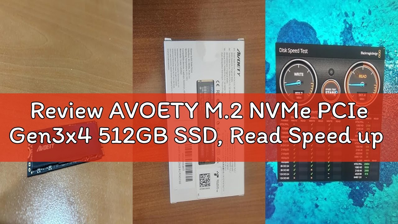 Review AVOETY M.2 NVMe PCIe Gen3x4 512GB SSD, Read Speed up to 3100MB/s, SLC Cache TLC 3D NAND Gamin