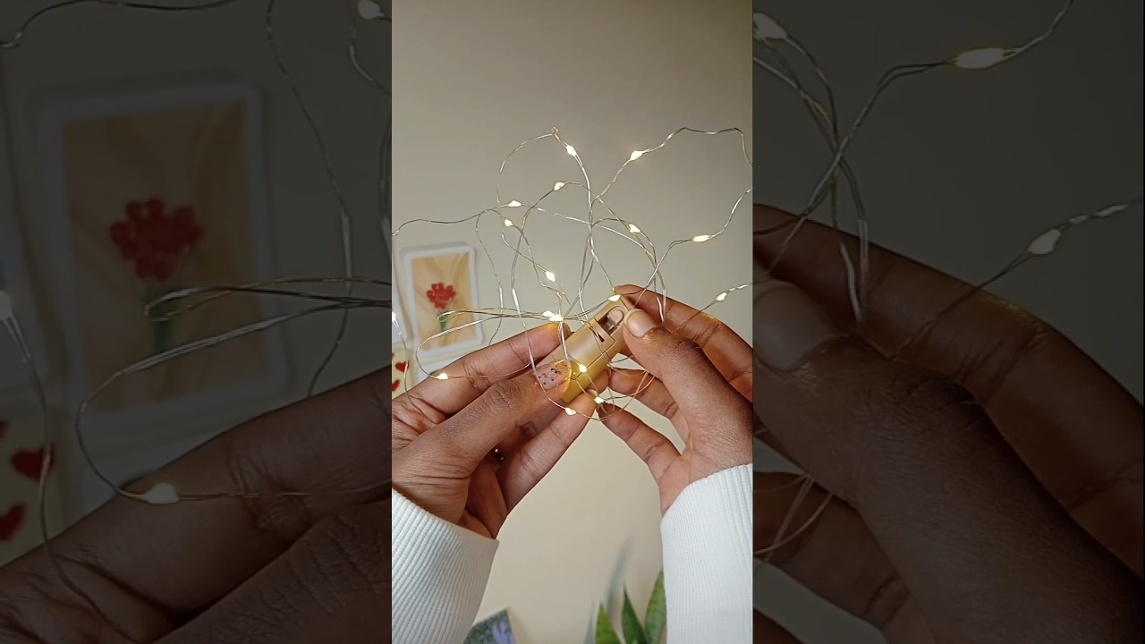 The Christmas is in the air🎅🏻🎄❄️|Diy fairy lights christmas tree 🎄 #christmassy
