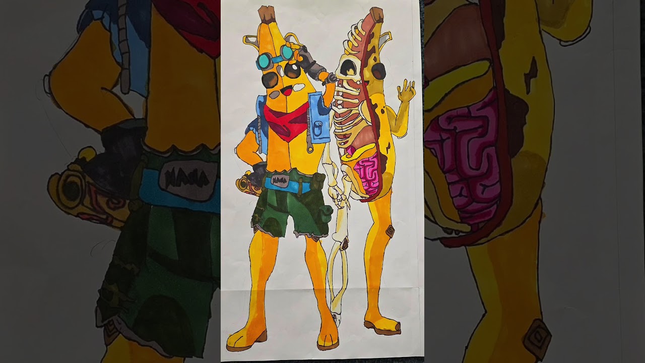 Fortnite (Epic Games) Adventure Peely and Bone Peely  Drawing.