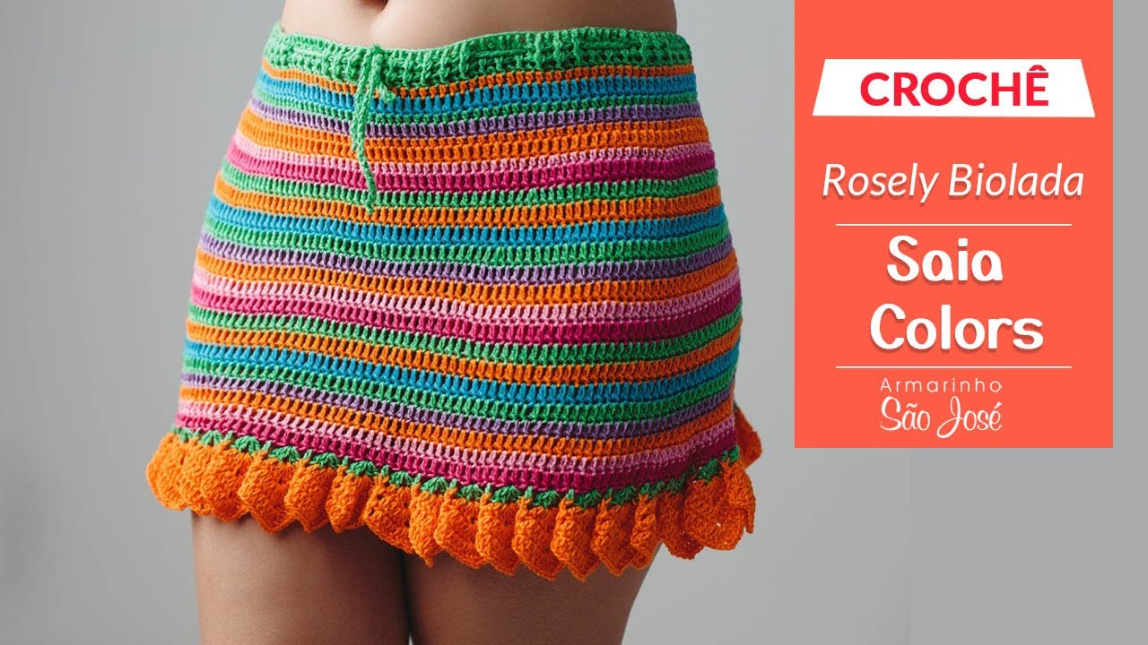 Como Fazer  Saia de Crochê Colors
