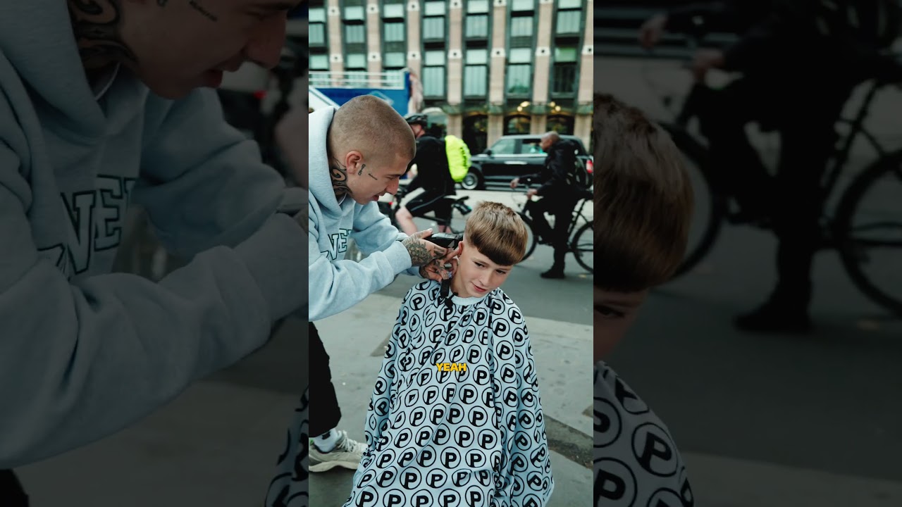 Free Haircut on the Streets of London 🇬🇧💈 #barber #vicblends #london #haircut