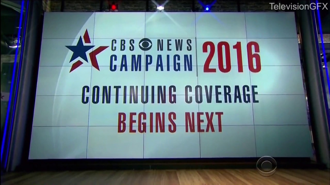 CBS Evening News Election Open and Close 2016