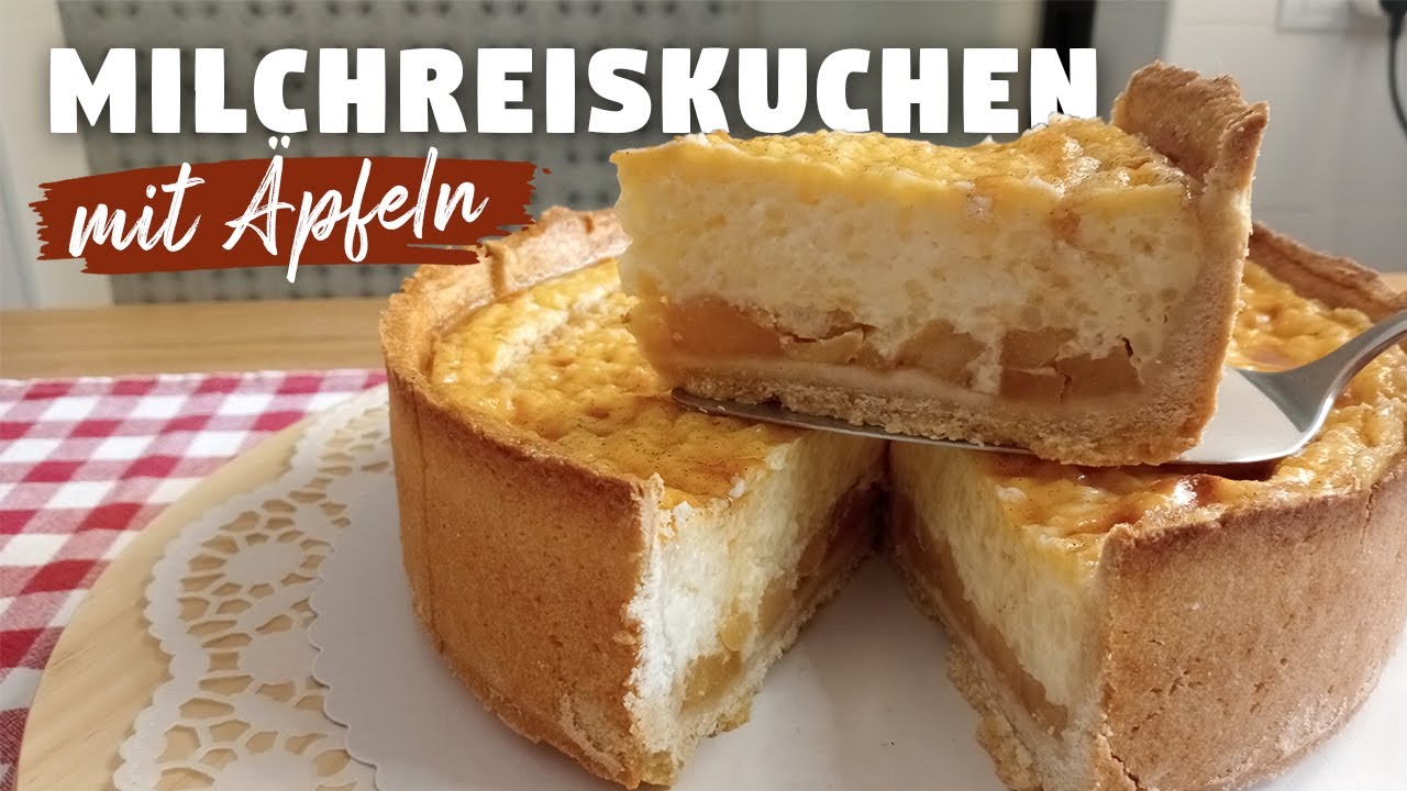 Milchreiskuchen mit Äpfeln