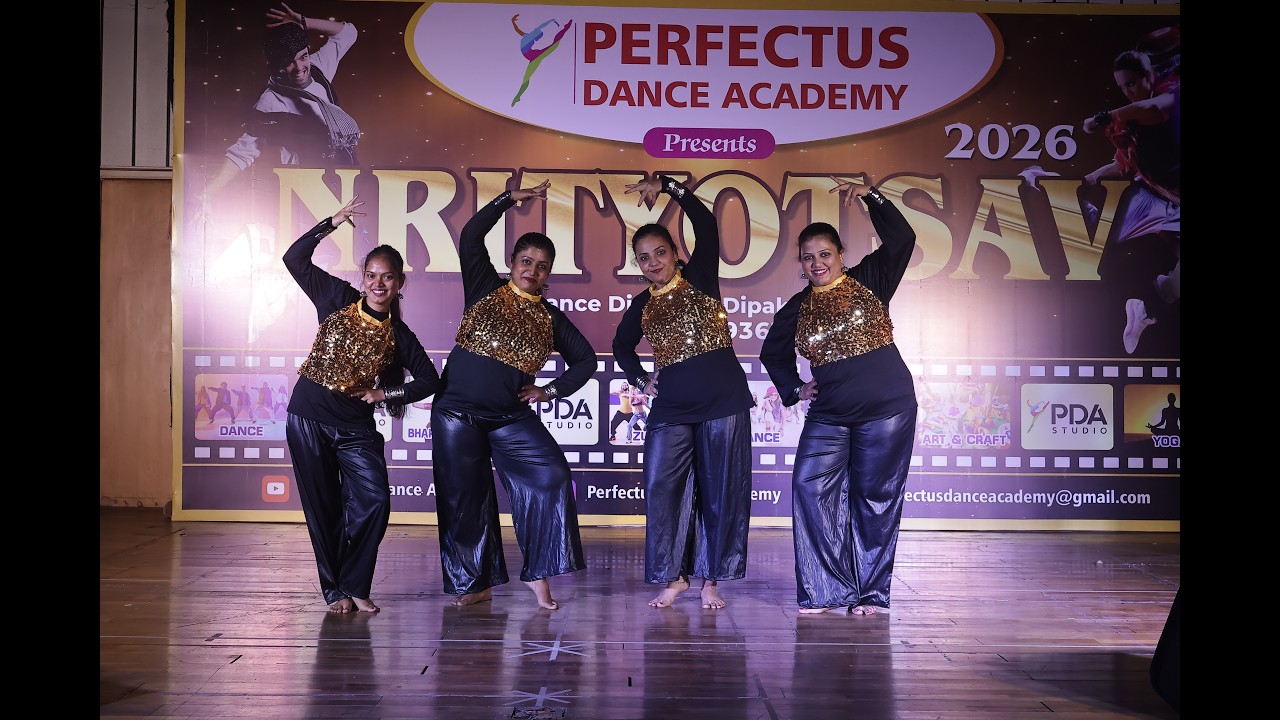 Beginner Ladies batch performing Madhuri and Sridevi medley