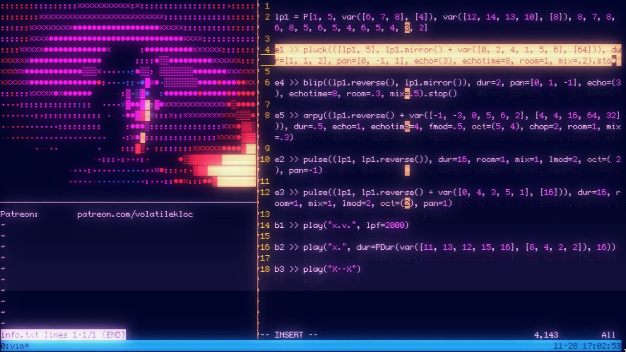 volatile kloc - The first one (foxdot algorave)