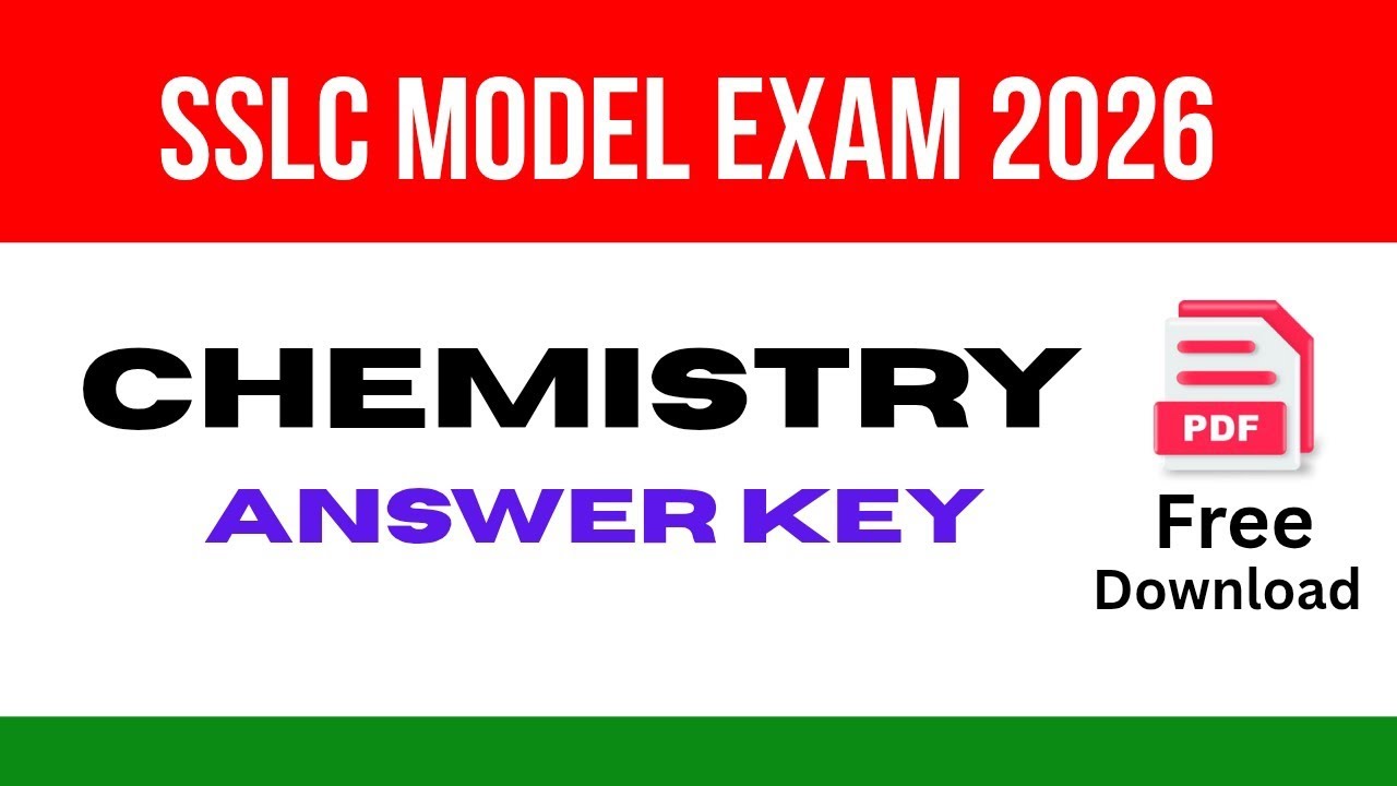 SSLC CHEMISTRY MODEL EXAM 2026 I ANSWER KEY #sslc2026 #sslcchemistry