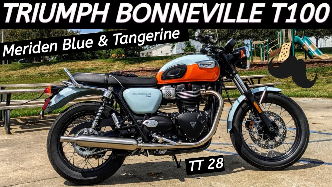 Beautiful Meriden Blue & Tangerine Triumph T100 Bonneville - Wahoo! Triumph Tuesday 28