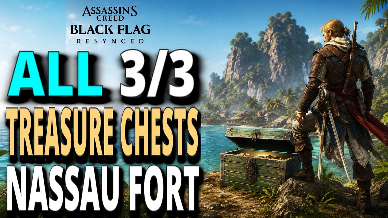 All 3 Nassau Fort Treasure Chests | Assassin's Creed Black Flag Resynced