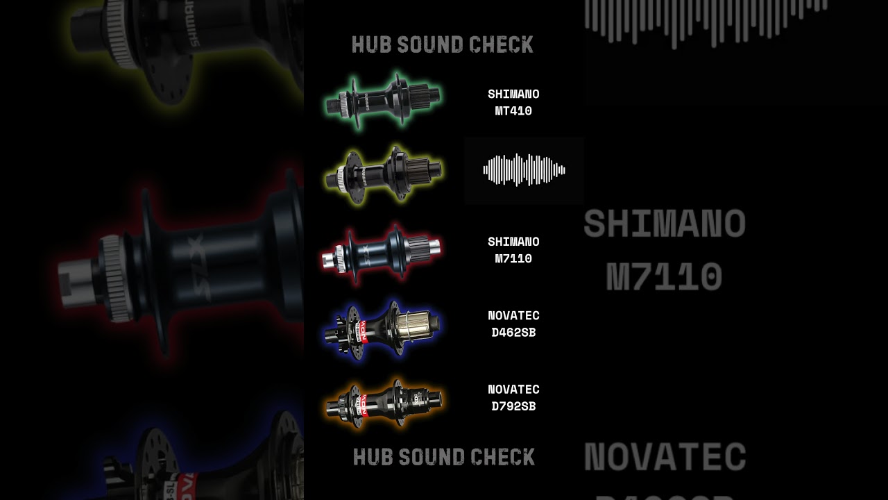 Shimano VS Novatec Hub Sound Check 🔊 Shimano MT410 - MT510 - M7110 -Novatec D462SB - Novatec D792SB