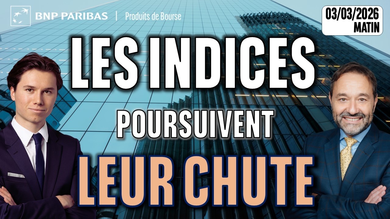 Les indices poursuivent leur chute - 100 % March&eacute;s - 03/03/2026 - M