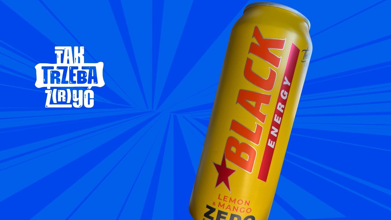 Degustacja Black Energy Lemon & Mango zero sugar | energetyki z Żabki | Nowość z Żabki | nowe napoje