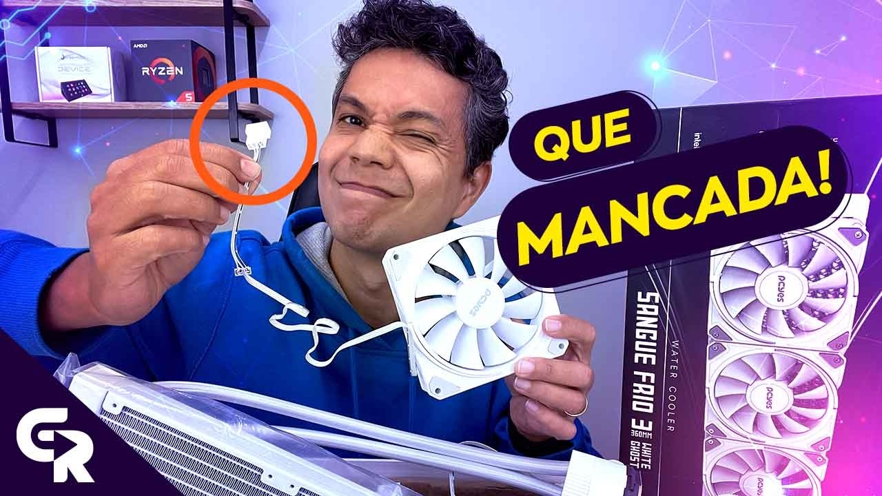 🟢 WATER COOLER PCYES SANGUE FRIO 3 WHITE GHOST 360MM | Unboxing e primeiras impressões