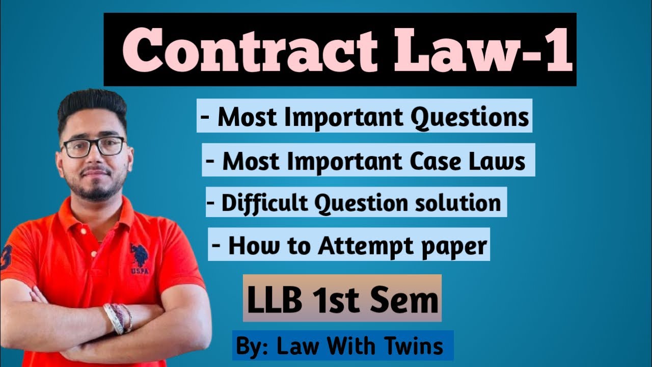 Contract -1 for llb | most important question | CCSU| MSU | PU | CU | DU