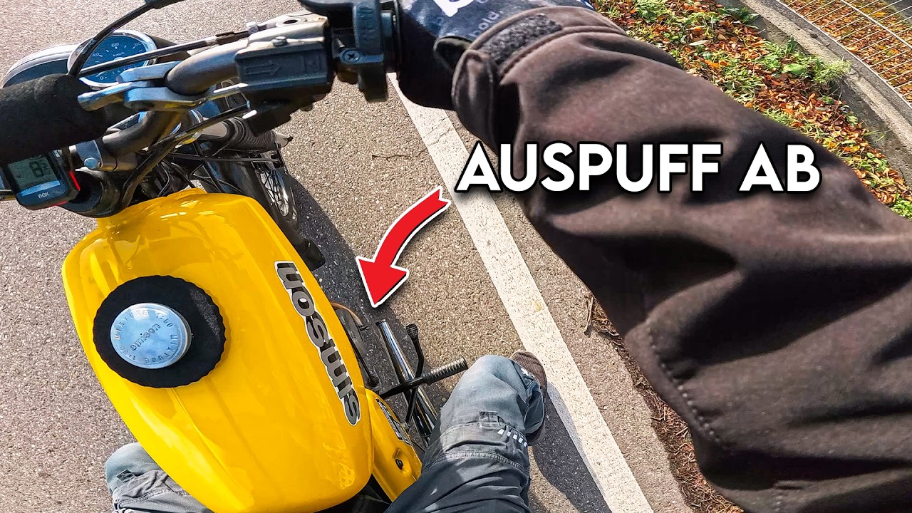 60ccm ZYLINDER l&auml;sst AUSPUFF ABFALLEN | Simson Motovlog