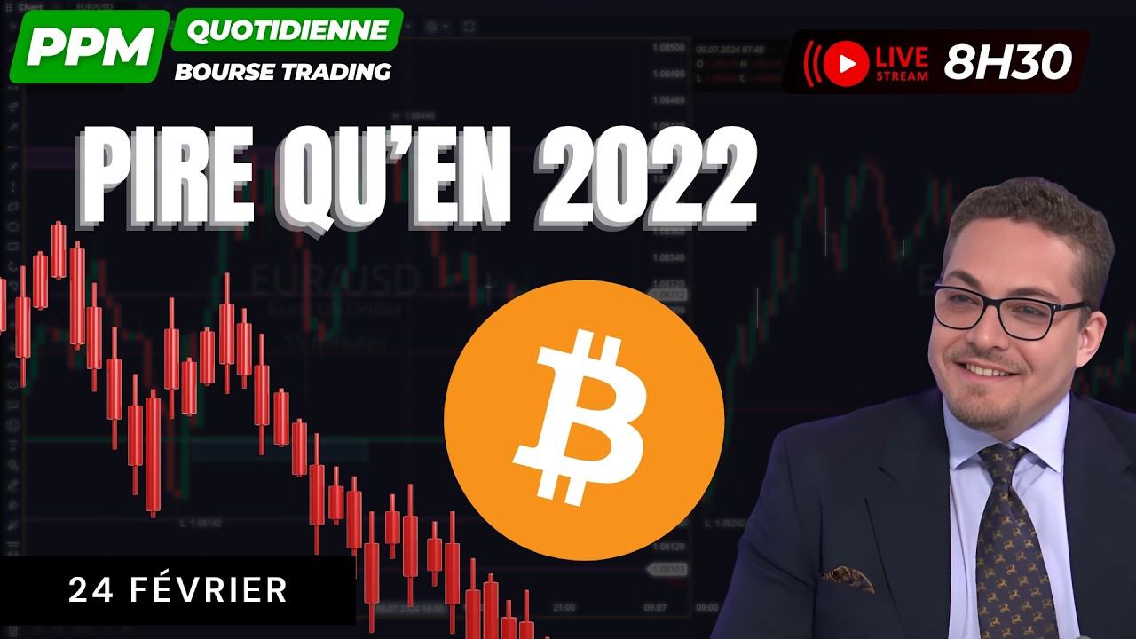 Bitcoin : le PIRE Mois depuis 2022 🚨 (L'Or reste le roi) | 🔴 LIVE PPM 8H30
