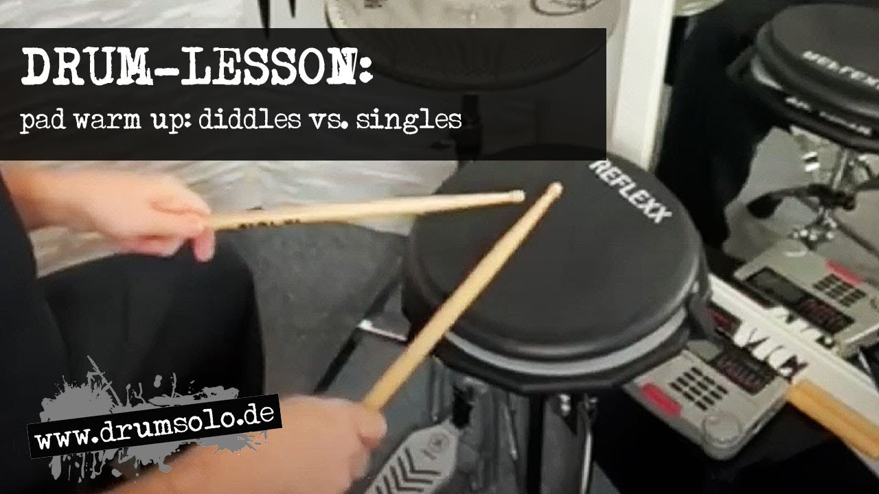 DRUM-LESSON: Practice Pad Warm Up with Diddles vs. Singles | by Patrick Metzger