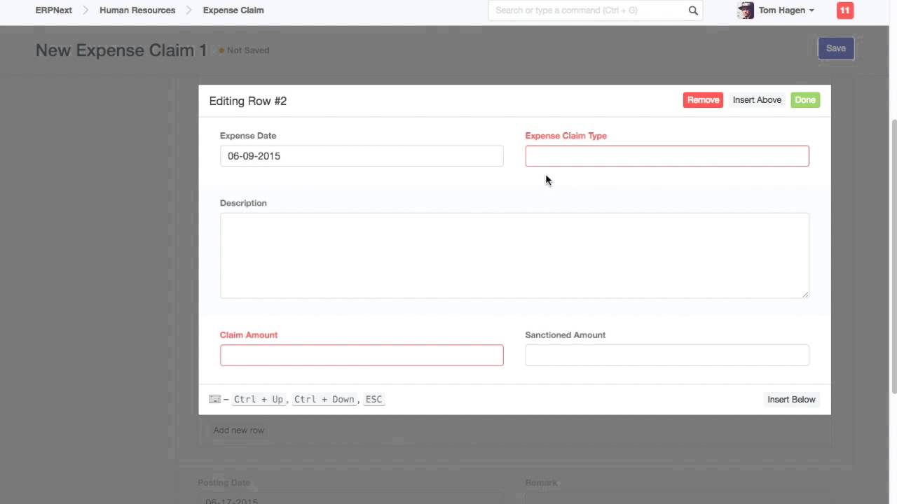 ERPNext - Expense Claim Management