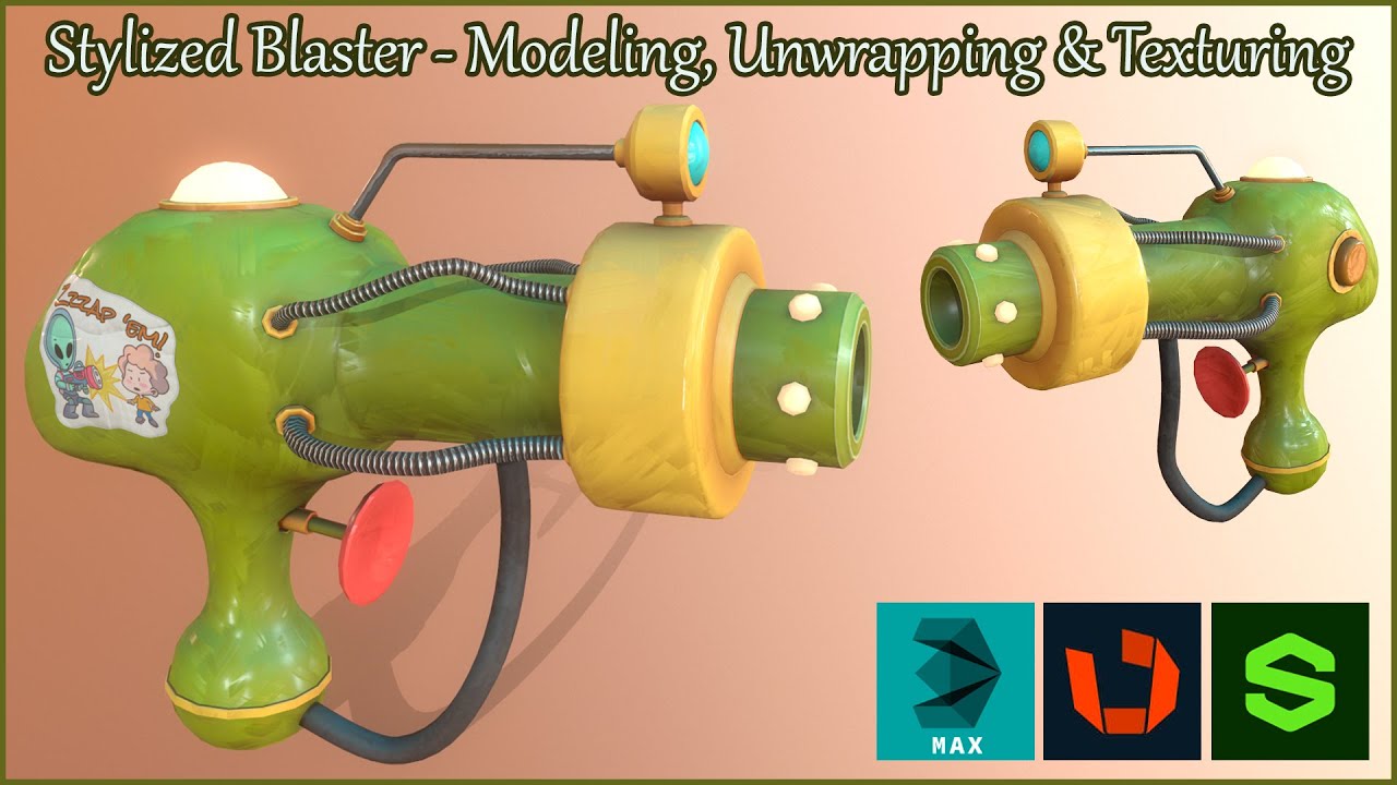 Cool Simple Blaster: Modeling, Unwrapping & Texturing Made Easy!