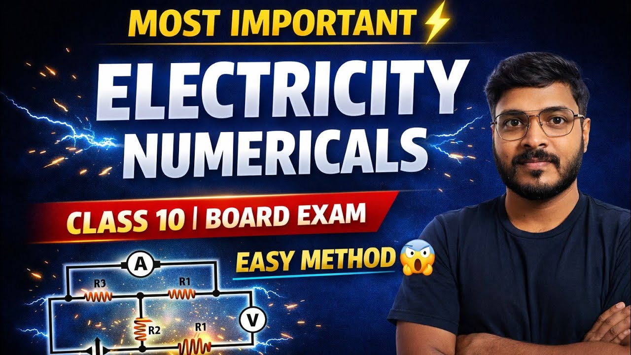 Class 10 Electricity Most Important Numericals ⚡ | Easy Method for Board Exam 2026