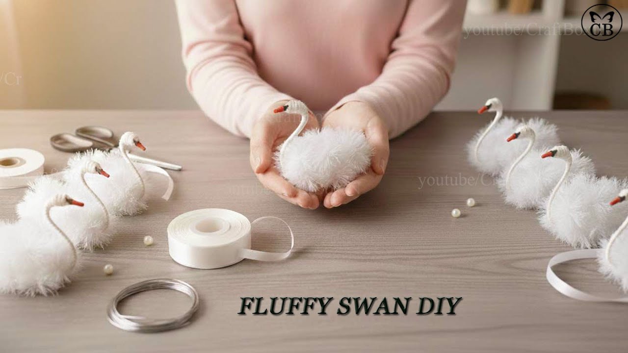 Fluffy Swan DIY🦢 How To Make A Swan | Step-By-Step Tutorial 😍